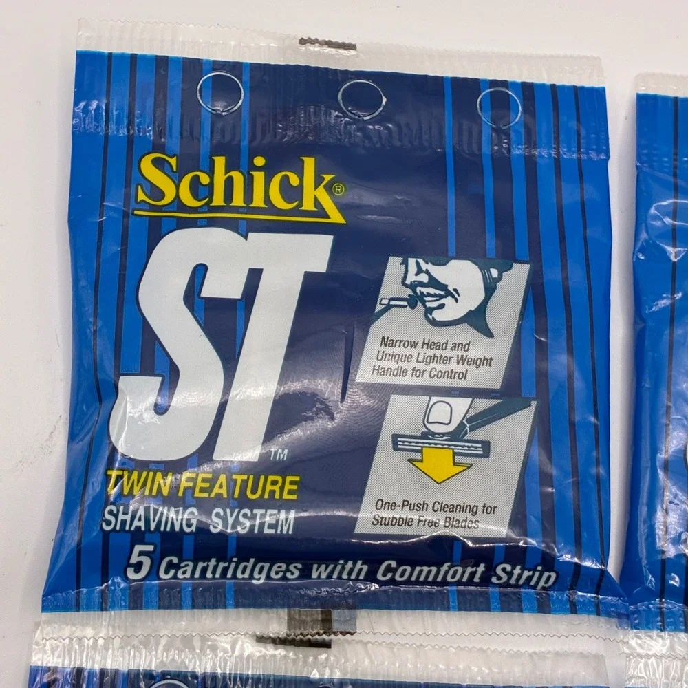 Schick Slim Twin ST Razor Cartridges Mens 40ct Blue Vintage New Sealed